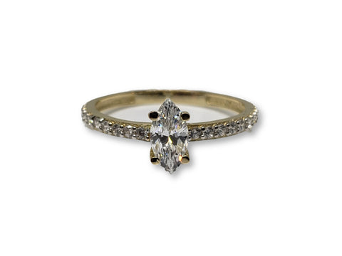 Bague marquise en or 10K - orquebec