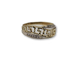 bague m?©dusa coupe diamond cut en or 10k y-0130