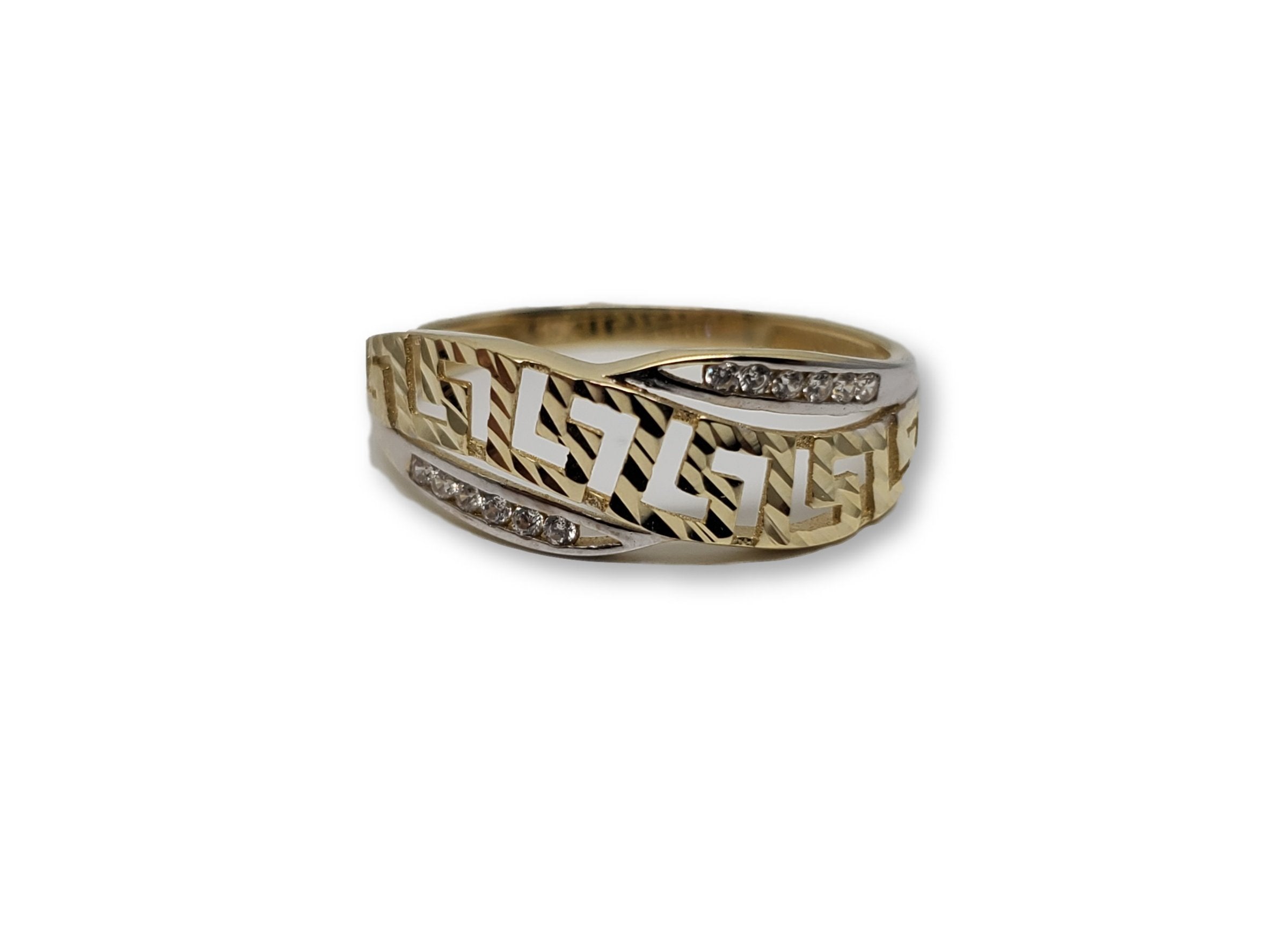 bague m?©dusa coupe diamond cut en or 10k y-0130