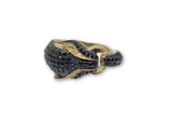 Bague Panth??re Crystal noir en or 10K - orquebec