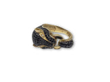 Bague Panth??re Crystal noir en or 10K - orquebec