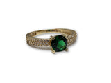Bague Pierre Vert en or 10K Nouveaut?© - orquebec