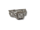 Bague Princess cut 1.00 ct de diamants en or blanc  14K N6 - orquebec