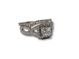 Bague Princess cut 1.00 ct de diamants en or blanc  14K N6 - orquebec