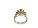 Bague princess en or 10k ?©meraude vert - orquebec