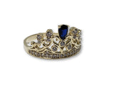 Bague princess en or 10k Saphire bleu - orquebec