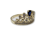 Bague princess en or 10k Saphire bleu - orquebec