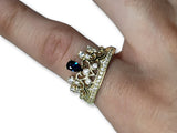 Bague princess en or 10k Saphire bleu - orquebec