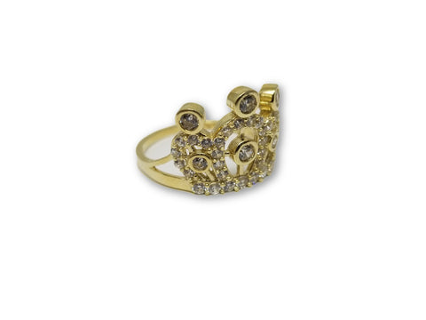 Bague Princessa en or jaune 10 karat - orquebec