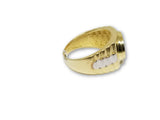 Bague Rolly en or jaune et blanc 10k MRG-037 - orquebec