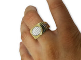 Bague Rolly en or jaune et blanc 10k MRG-037 - orquebec