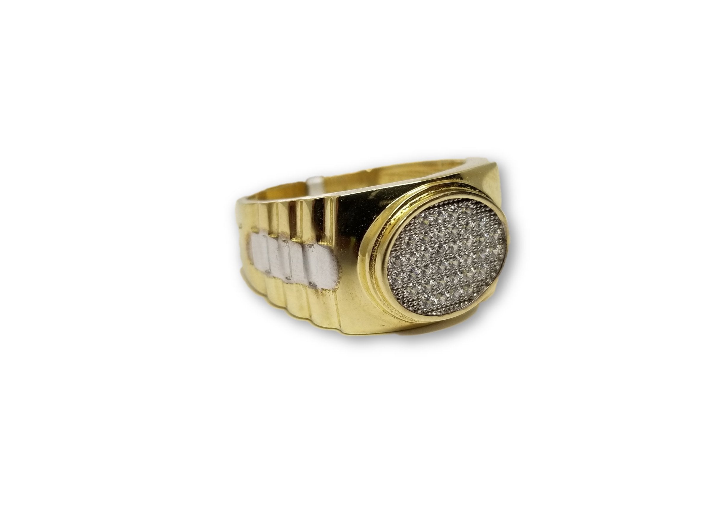 Bague Rolly en or jaune et blanc 10k MRG-037 - orquebec