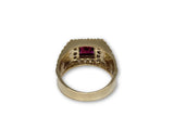 Bague Ruby Rouge en or 10k Style rolly - orquebec