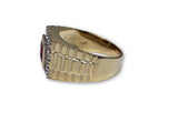 Bague Ruby Rouge en or 10k Style rolly - orquebec