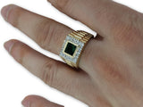 Bague Ruby Vert en or 10k Style Rolly - orquebec