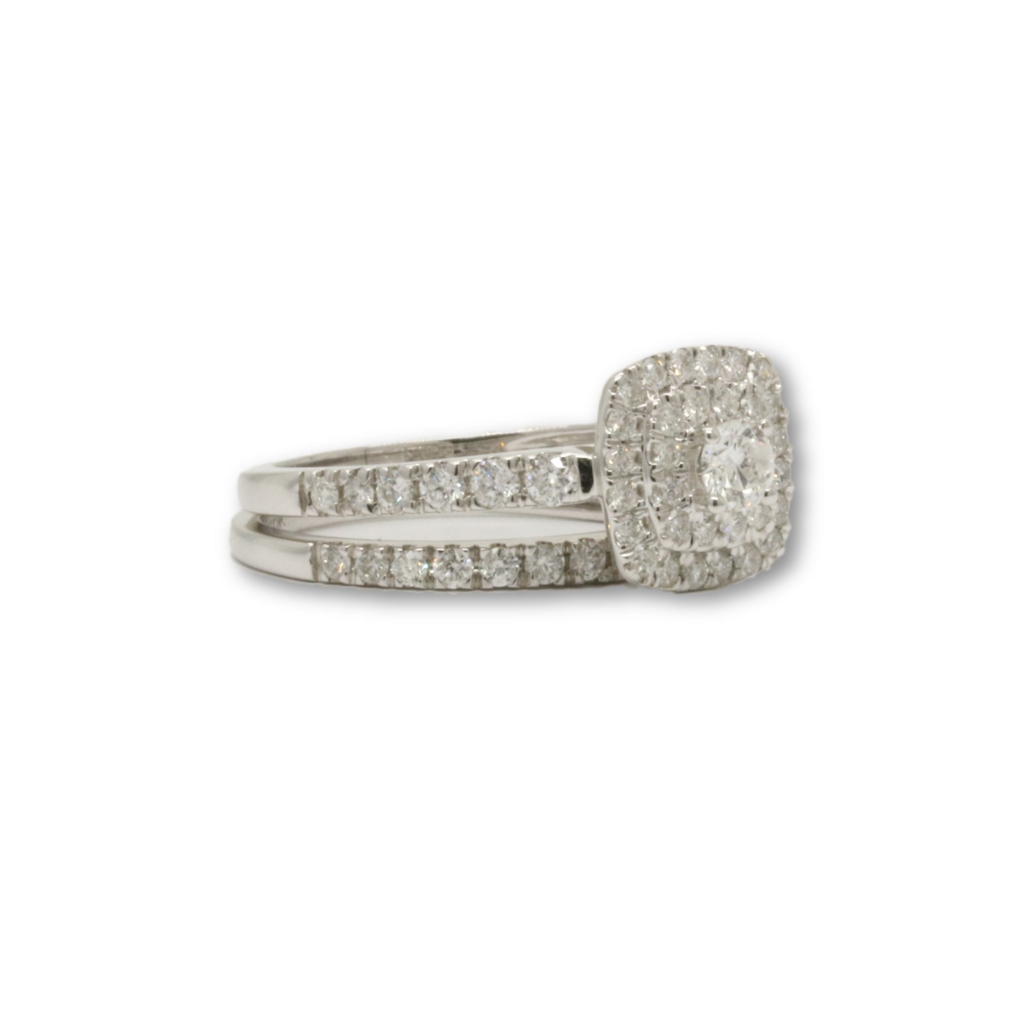 Bague & semi ?©ternit?© en or blanc 10k 1.00ct Diamants - orquebec