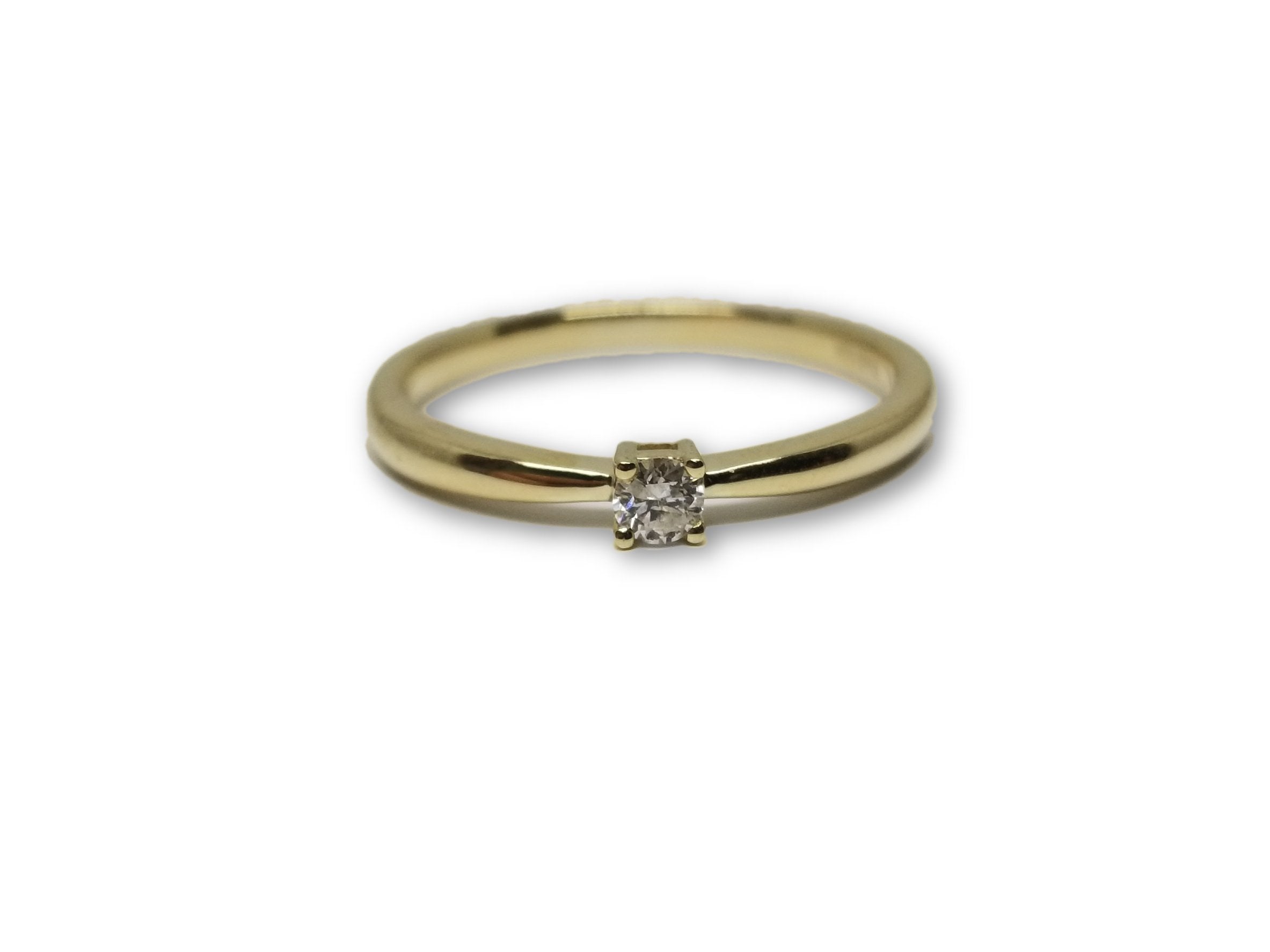 Bague simple 0.08ct de diamants en or 10k - orquebec