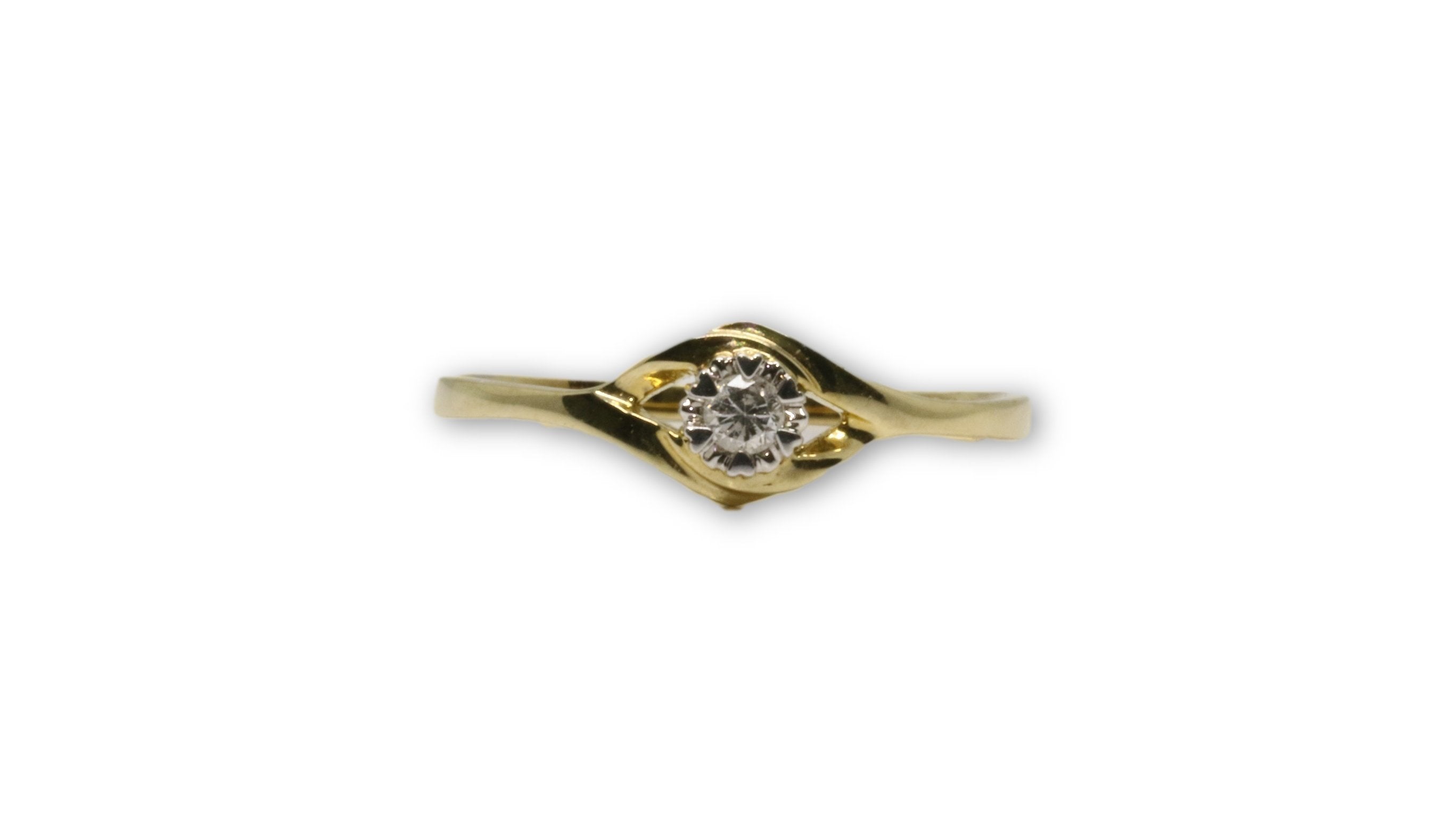 Bague Solitaire 05 0.06ct diamants en or 10K DRG-052 - orquebec