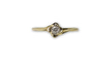 Bague solitaire06 0.12ct de diamants en or 10 K DRG-055 - orquebec