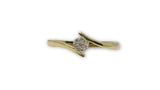 Bague solitaire3 0.07Ct Diamants en or 10k DRG-046 - orquebec