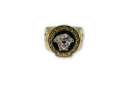 Bague versace en or 10k onyx noir - orquebec