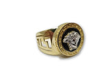 Bague versace en or 10k onyx noir - orquebec