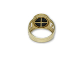 Bague versace en or 10k onyx noir - orquebec