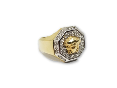 Bague Versace en or jaune 10 k VLC-032 - orquebec