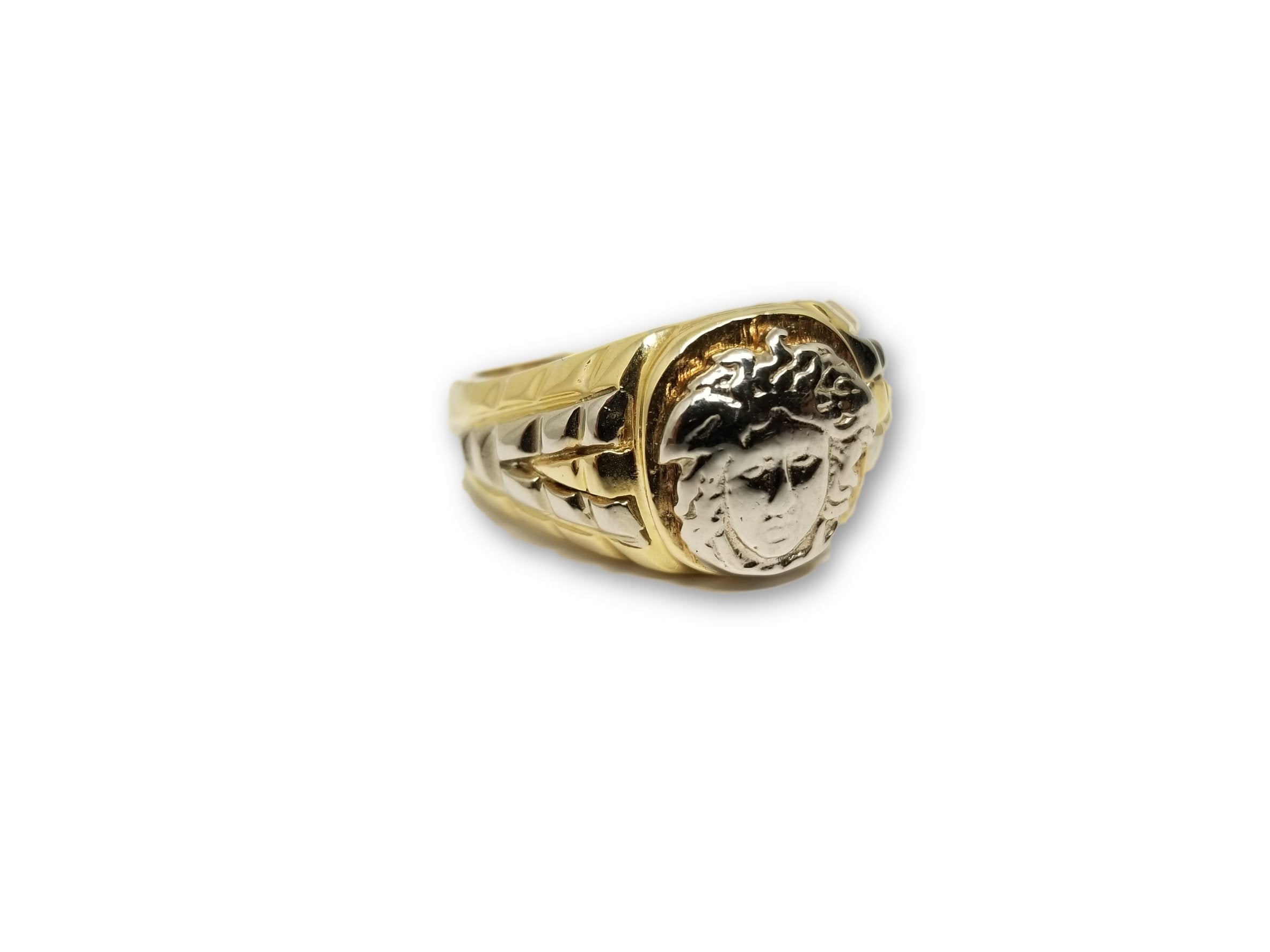 Bague Versace en or jaune et blanc 10 karat MRG-043 - orquebec