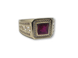 bague versace en or jaune Ruby rouge - orquebec