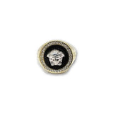 bague versace noir en or 10 karat - orquebec