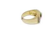 Bague Versace Rectangulaire en or jaune 10 karat MRG-053 - orquebec