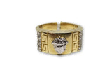 Bague Versace Rectangulaire en or jaune 10 karat MRG-053 - orquebec