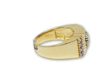 Bague Versace Rectangulaire en or jaune 10 karat MRG-053 - orquebec