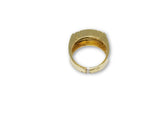 Bague Versace Rectangulaire en or jaune 10 karat MRG-053 - orquebec