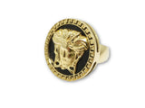 Bague Versace Solid en or 14k avec onyx MRG-033 - orquebec