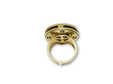 Bague Versace Solid en or 14k avec onyx MRG-033 - orquebec