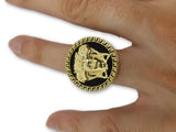 Bague Versace Solid en or 14k avec onyx MRG-033 - orquebec