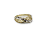 Bague versace style infinity 2 tons en or 10k - orquebec