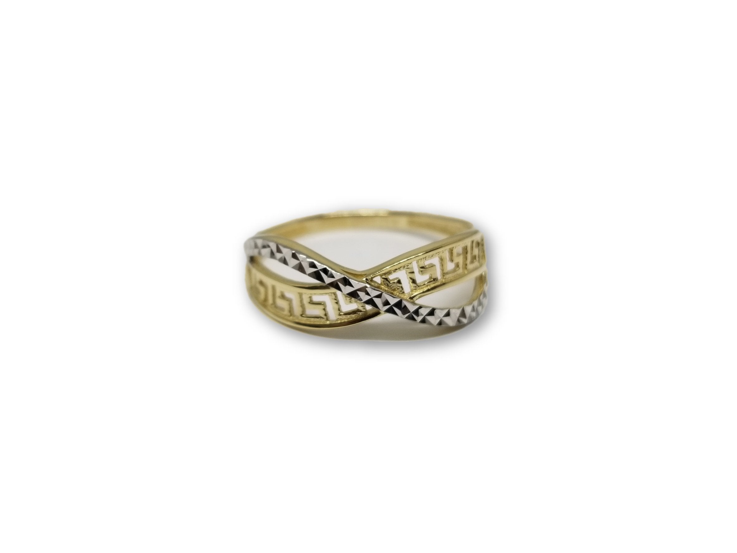 Bague versace style infinity 2 tons en or 10k - orquebec