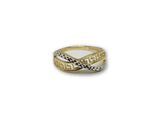 Bague versace style infinity 2 tons en or 10k - orquebec