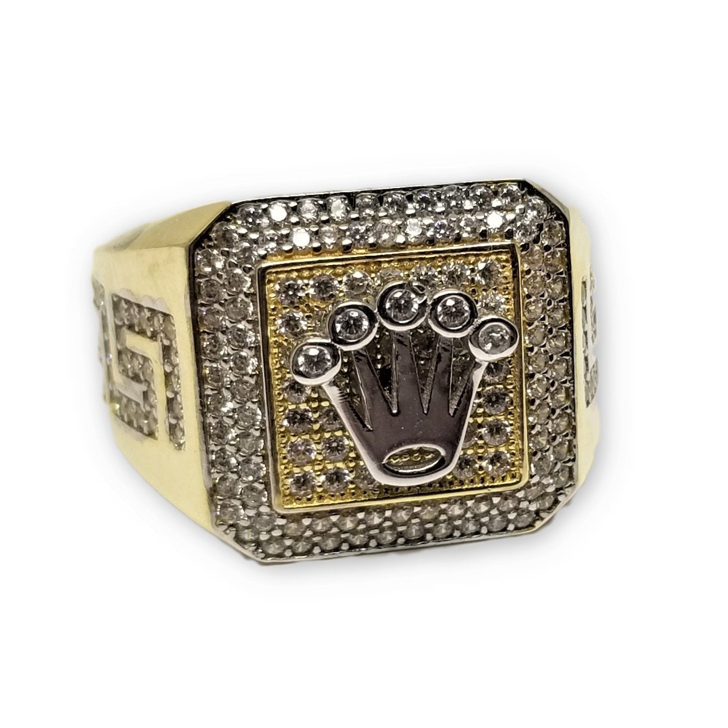 Bague versace style rolex en or 10k pour homme - orquebec