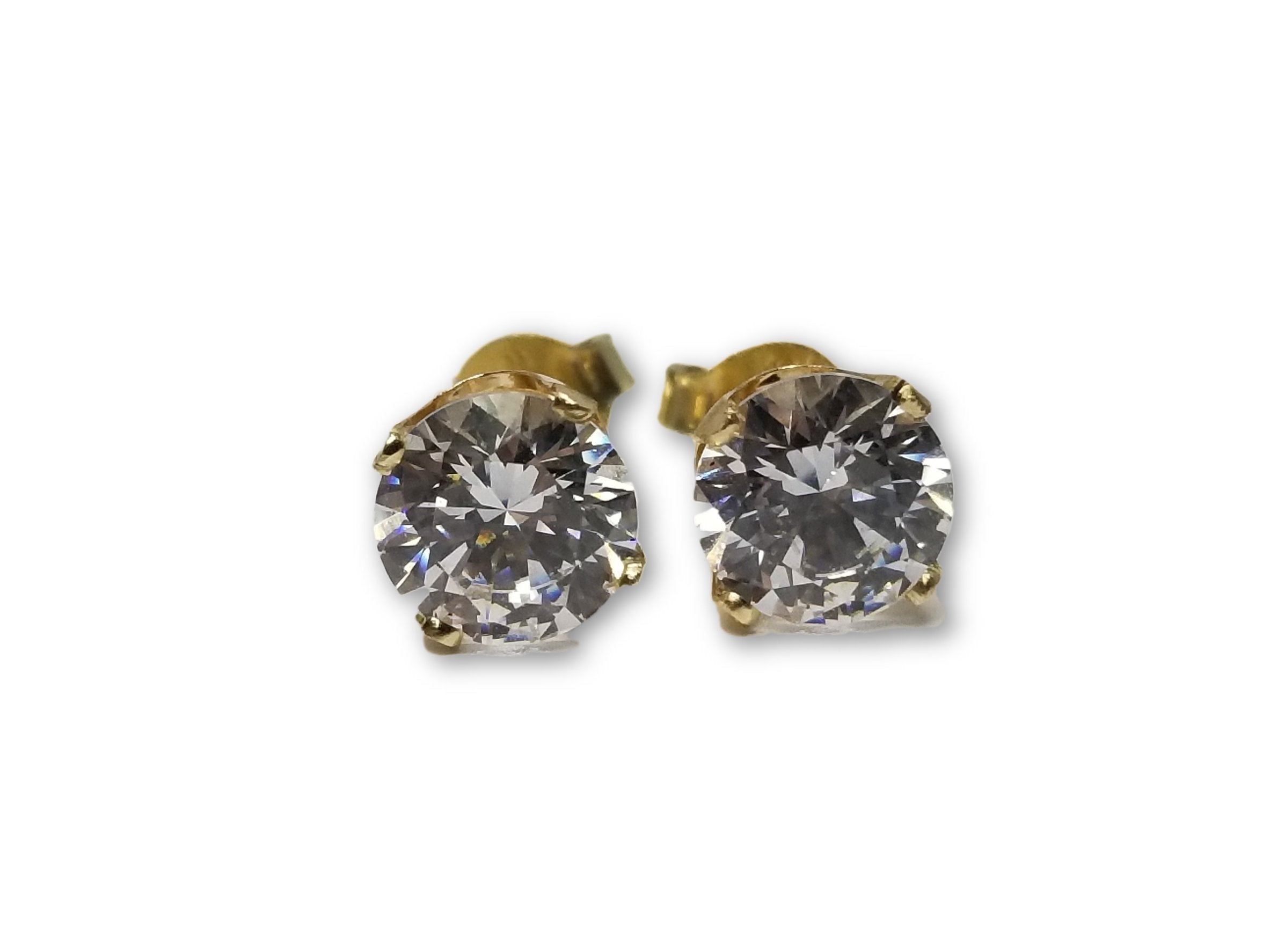 B'oucle d'oreille en or jaune 10K 1.00PT Swarovski - orquebec