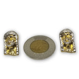 Boucle d'oreille jesus en or 10k 2  tons - orquebec