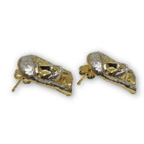 Boucle d'oreille jesus en or 10k 2  tons - orquebec