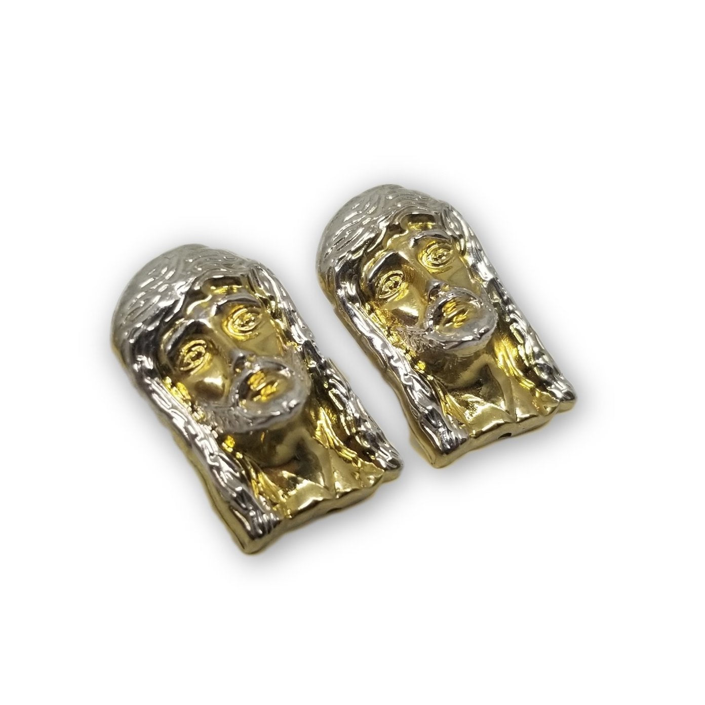 Boucle d'oreille jesus en or 10k 2  tons - orquebec