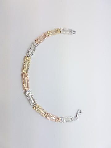 Bracelet 3 couleurs en or 10 karat - orquebec
