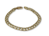 Bracelet 7mm en or jaune 10k Coupe diamond cut - orquebec