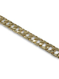 Bracelet 7mm en or jaune 10k Coupe diamond cut - orquebec