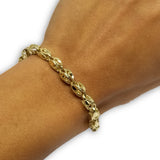 Bracelet Cyclone en or 10K Unisex coupe diamond cut - orquebec